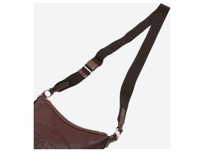 Prada Borsa a tracolla in pelle Vitello Daino marrone - vista 12