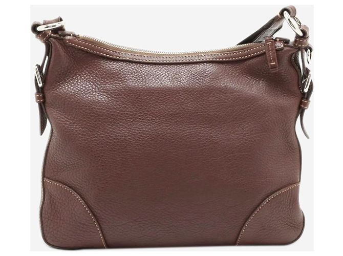 Prada Borsa a tracolla in pelle Vitello Daino marrone - vista 2