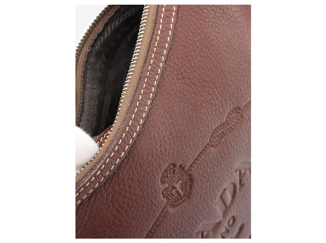 Prada Borsa a tracolla in pelle Vitello Daino marrone - vista 6