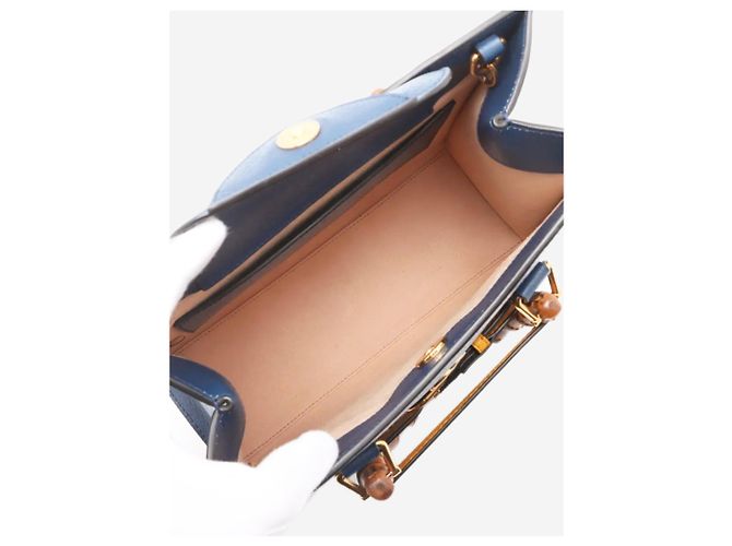 Gucci Borsa a tracolla Diana in bambù blu - vista 12