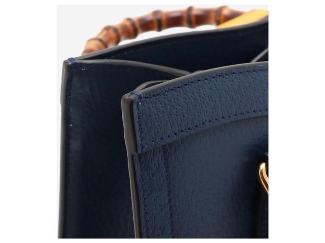 Gucci Borsa a tracolla Diana in bambù blu - vista 5