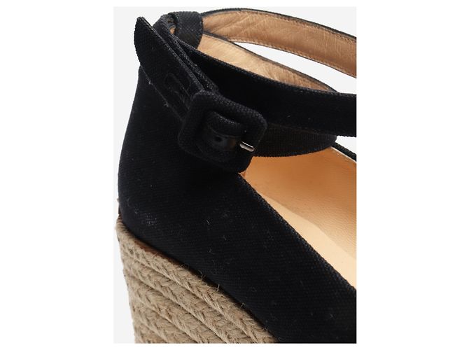 Christian Louboutin Espadrilles à semelles compensées Dehia platform - taille EU 39 Noir - vue 4