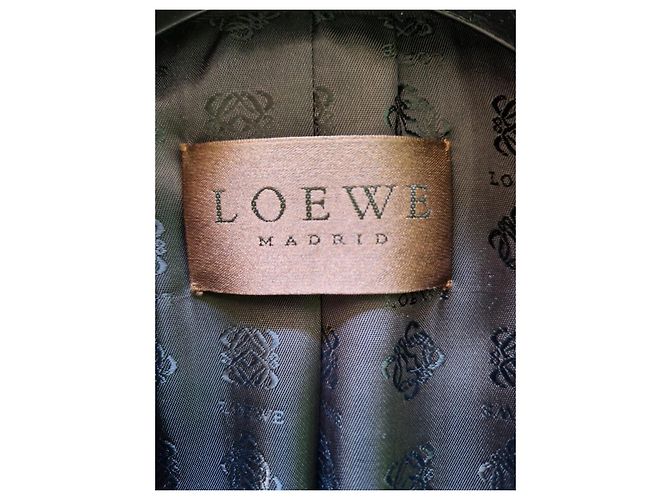 Loewe Abrigo Largo de Lana Virgen Negra Negro - vista 2