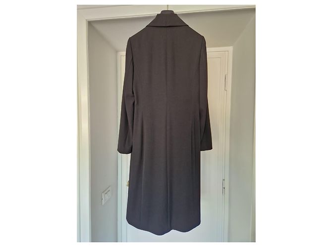 Loewe Abrigo Largo de Lana Virgen Negra Negro - vista 6