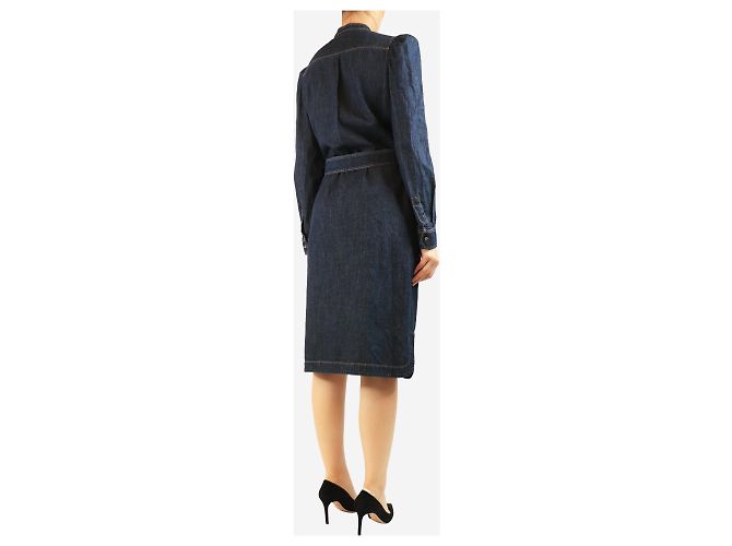 Weekend Max Mara Jeanshemdkleid in Darkwash - Größe UK 10 Marineblau - Ansicht 2