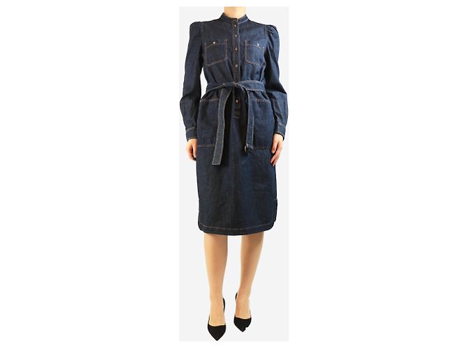Weekend Max Mara Jeanshemdkleid in Darkwash - Größe UK 10 Marineblau - Ansicht 3