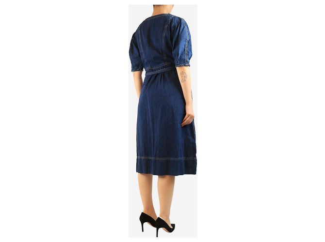 Autre Marque Midikleid aus blauem Denim - Größe UK 12 - Ansicht 2