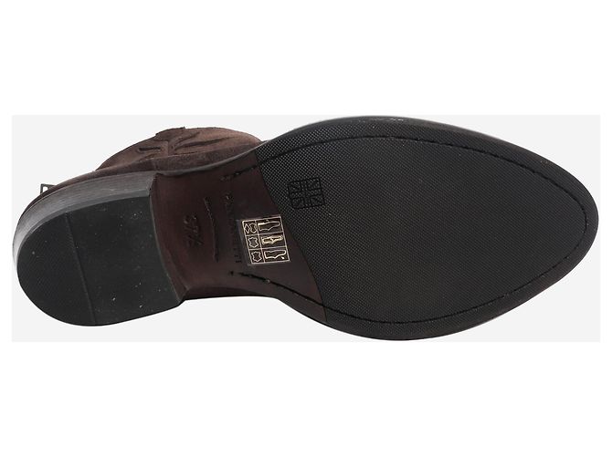 Autre Marque Botines western chocolate negro - talla EU 37.5 Castaño - vista 4