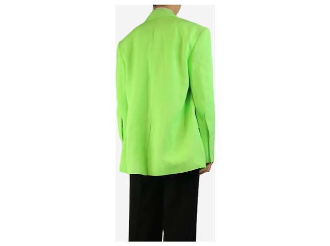 Jacquemus Blazer La Veste Marino verde neón - talla UK 10 - vista 2