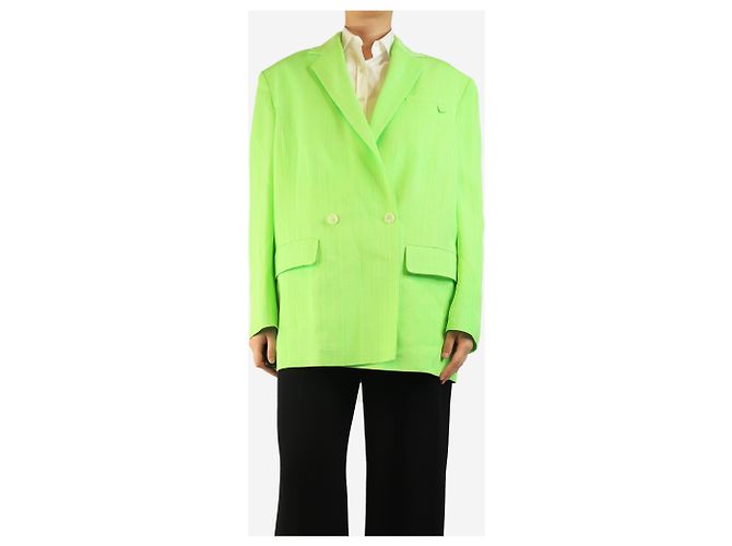 Jacquemus Blazer La Veste Marino verde neón - talla UK 10 - vista 3