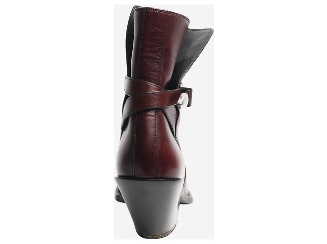 Céline Braune Leder-Ankle-Boots im Western-Stil - Größe EU 38 (UK 5) - Ansicht 3