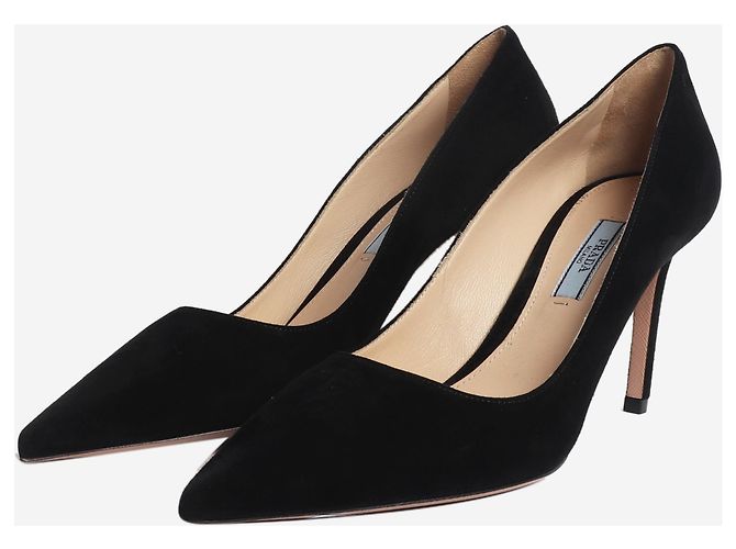 Prada Décolleté in scamosciato nero - taglia EU 38 - vista 2