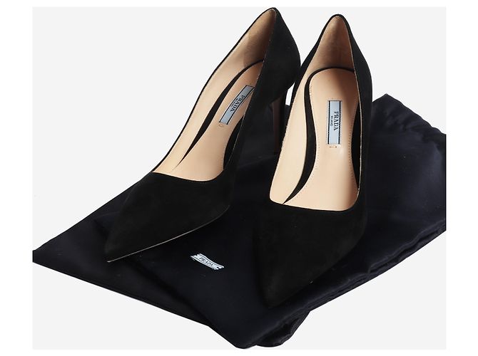 Prada Décolleté in scamosciato nero - taglia EU 38 - vista 6