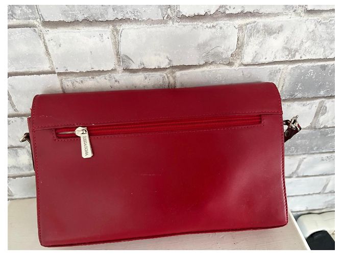 Autre Marque Clutch Hexagona in pelle rossa Rosso - vista 2