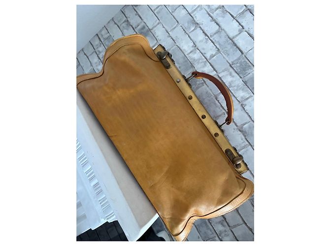 Borsa da viaggio Louis Vuitton in pelle vintage Marrone - vista 2