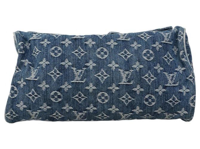 Borsa Louis Vuitton Monogram Denim Neo Speedy Blu - vista 3