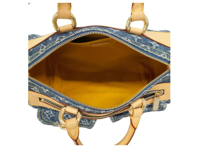 Borsa Louis Vuitton Monogram Denim Neo Speedy Blu - vista 4