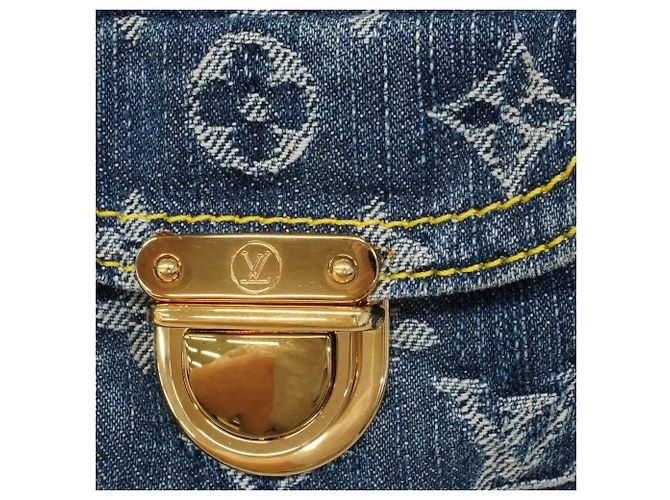 Borsa Louis Vuitton Monogram Denim Neo Speedy Blu - vista 7