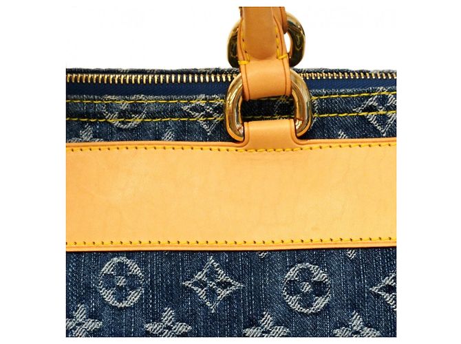 Borsa Louis Vuitton Monogram Denim Neo Speedy Blu - vista 9