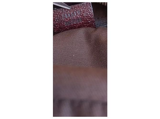 Borsa Gucci in tela monogrammata marrone e pelle marrone - vista 6