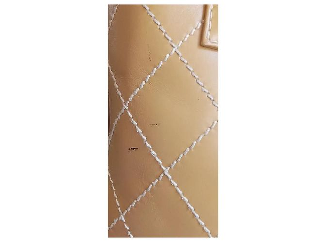 Chanel gesteppte Leder-Tote-Bag Beige - Ansicht 12