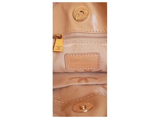 Chanel gesteppte Leder-Tote-Bag Beige - Ansicht 4