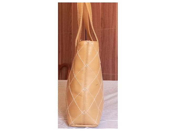 Chanel gesteppte Leder-Tote-Bag Beige - Ansicht 5
