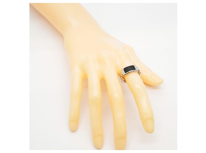 Ring Hermès Anillo Olympe Hermes Negro Plata - vista 6