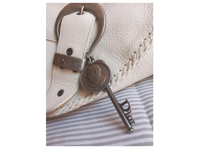 Borsa Dior in pelle bianca Bianco - vista 16