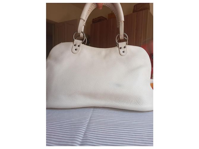 Borsa Dior in pelle bianca Bianco - vista 3