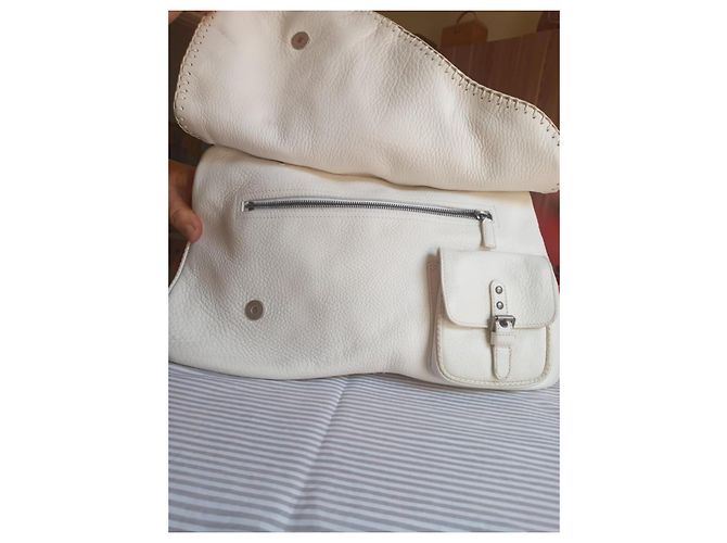 Borsa Dior in pelle bianca Bianco - vista 4