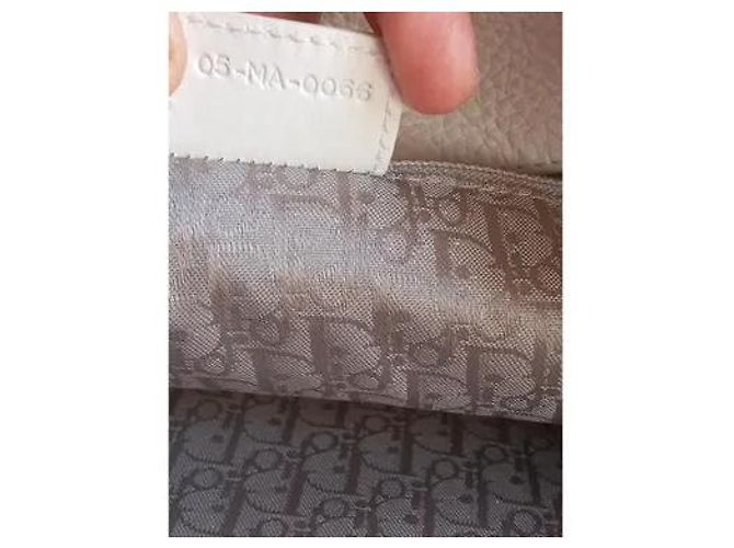 Borsa Dior in pelle bianca Bianco - vista 5