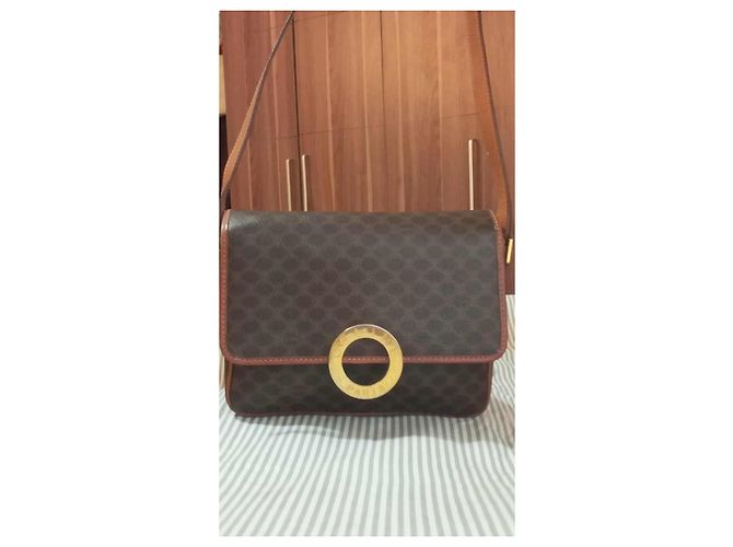 Céline Borsa a tracolla Celine in pelle marrone - vista 14