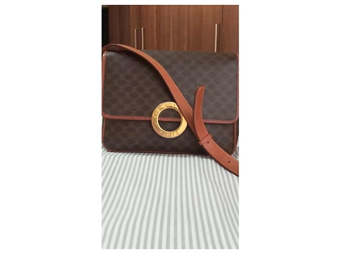 Céline Borsa a tracolla Celine in pelle marrone - vista 2