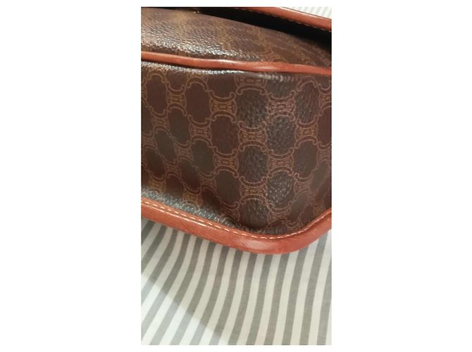 Céline Borsa a tracolla Celine in pelle marrone - vista 4