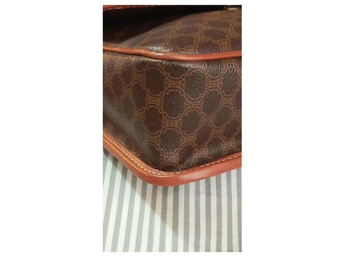 Céline Borsa a tracolla Celine in pelle marrone - vista 6