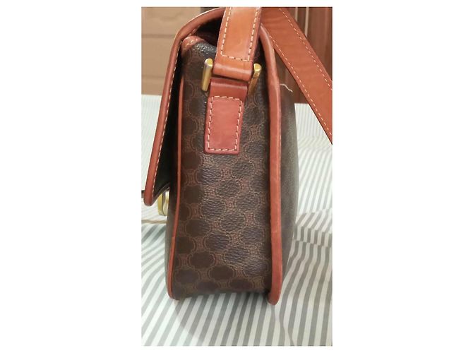 Céline Borsa a tracolla Celine in pelle marrone - vista 7