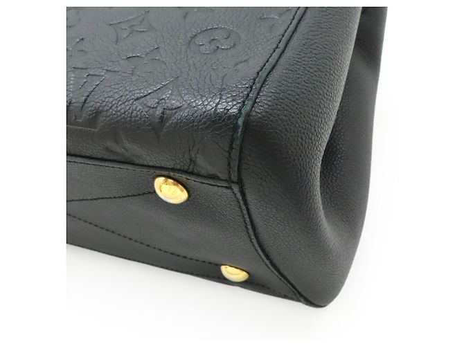 Borsa Louis Vuitton Monogram Empreinte Montaigne MM Nero - vista 4