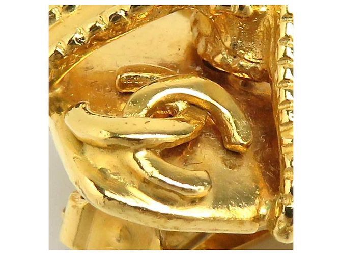 Pendientes de clip dorados Chanel - vista 11