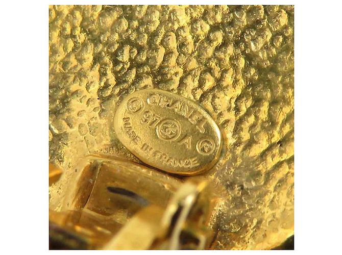 Pendientes de clip dorados Chanel - vista 13