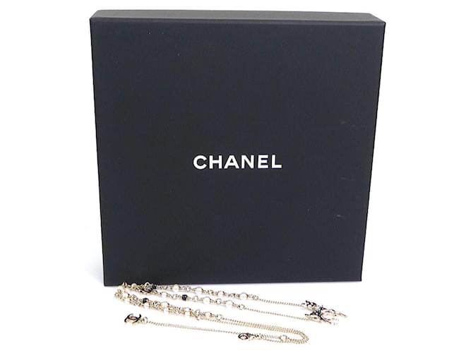 Collana Bambi Chanel Nero D'oro Verde Bianco sporco - vista 10
