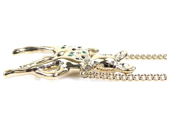 Collana Bambi Chanel Nero D'oro Verde Bianco sporco - vista 3