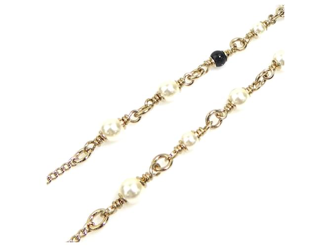 Collana Bambi Chanel Nero D'oro Verde Bianco sporco - vista 5