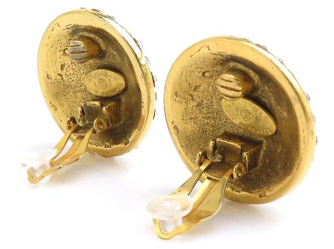 Chanel Clip-Ohrringe Gold und Silber Golden - Ansicht 3