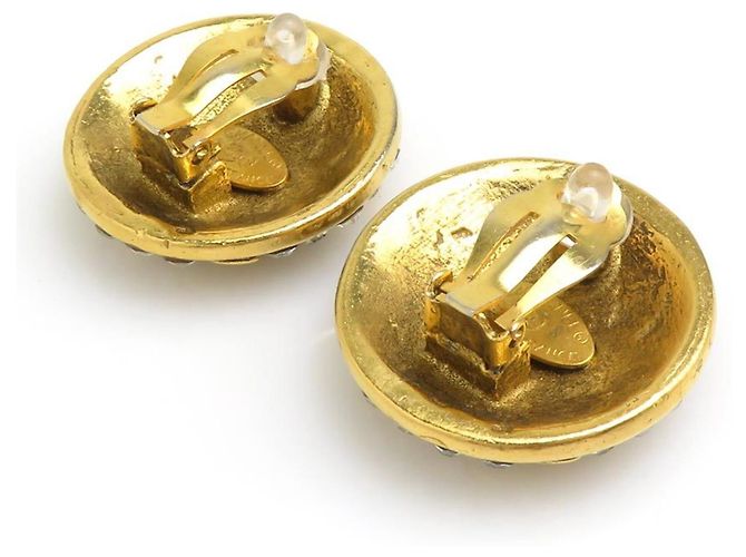 Chanel Clip-Ohrringe Gold und Silber Golden - Ansicht 6