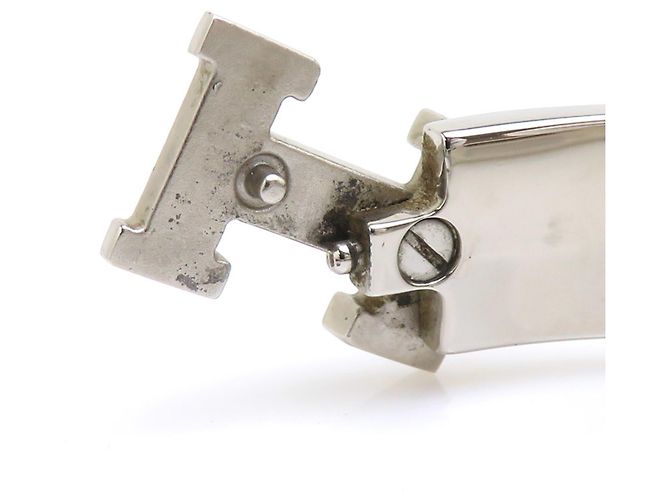 Hermès Hermes HERMES Bracciale Rigido Clic Clack H Argento Bianco sporco - vista 8
