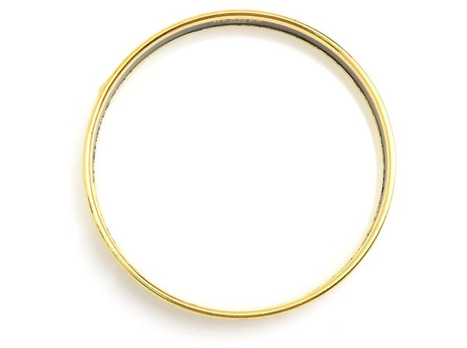 Hermès Hermes Emaille-Armreif Schwarz Weiß Golden - Ansicht 6
