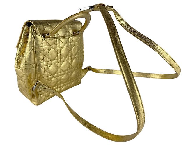 Christian Dior Cannage Lederrucksack Golden - Ansicht 11