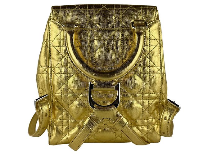 Christian Dior Cannage Lederrucksack Golden - Ansicht 3