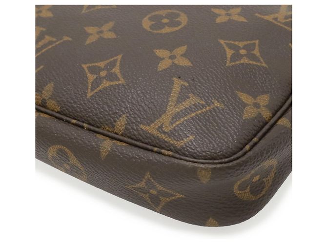 Borsa Louis Vuitton Monogram Pochette Accessoires Marrone - vista 4